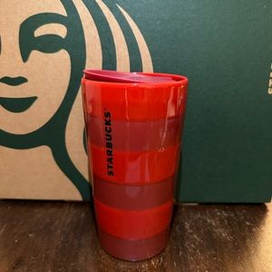 Starbucks Red Stripe Ceramic - Hot - 12oz